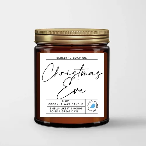 Vista 12 de Bluebyrd - Vela de cera de coco natural de 9 onzas, vela perfumada de manzanas + bourbon de arce, velas de temporada de otoño altamente perfumadas