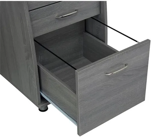 Vista 8 de Scranton & Co Escritorio de computadora pequeño de madera MDF contemporáneo en gris