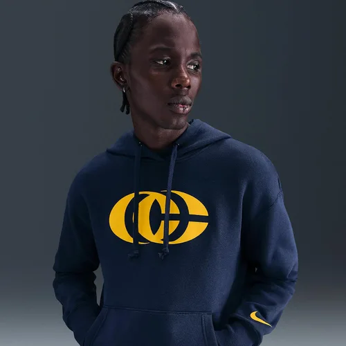 Vista 3 de Nike Caitlin Clark Basketball Phoenix - Sudadera con capucha de forro polar (azul marino medianoche, amarillo, amarillo)