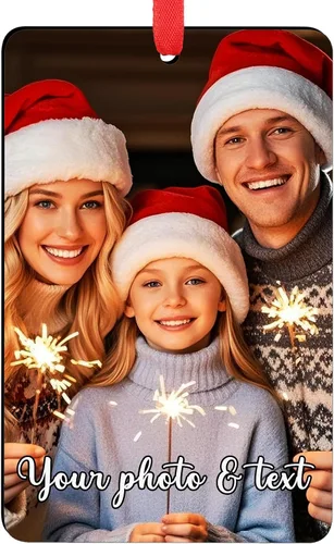 Vista 7 de Adornos de Navidad personalizados para la familia 2025, adornos de foto personalizados para decoraciones de árbol de Navidad, para baby shower