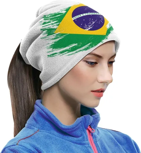 Vista 5 de PARREN Calentador de cuello con bandera brasileña, bufanda de tubo de esquí y máscara de media cara de snowboard, cubierta facial para hombres