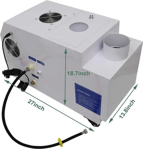 Vista 3 de TECHTONGDA Humidificador ultrasónico comercial 13.2 lbs/h Fabricante portátil de niebla fría para sala grande, invernadero, almacén de hasta