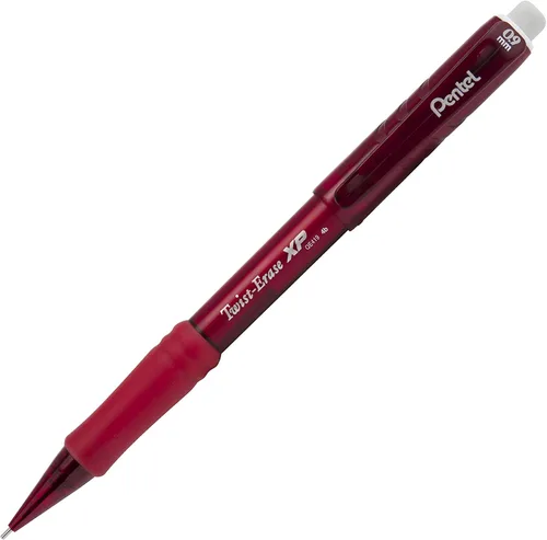 Vista 2 de Pentel Twist-Erase EXPRESS - Portaminas de 0.035 in, barril rojo, caja de 12 (QE419B)
