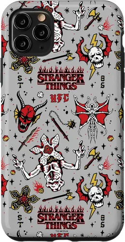 Vista 13 de Stranger Things Demogorgon Hellfire Club - Funda con patrón para iPhone 17