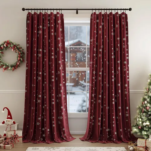 Vista 18 de Beauoop - Cortinas de terciopelo marrón para dormitorio, sala de estar, 52 x 96 pulgadas, 2 paneles Marrón dorado