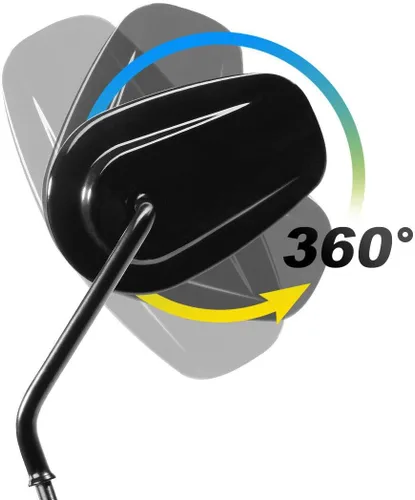 Vista 6 de TCMT Par de espejos retrovisores negros para motocicleta Harley Road King CVO Road Street Tri Glide Freewheeler Street XG500 XG750 Sportster XL1200