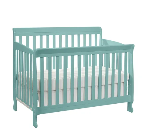 Vista 3 de Suite Bebe Riley - Cuna convertible 4 en 1, acabado turquesa marino