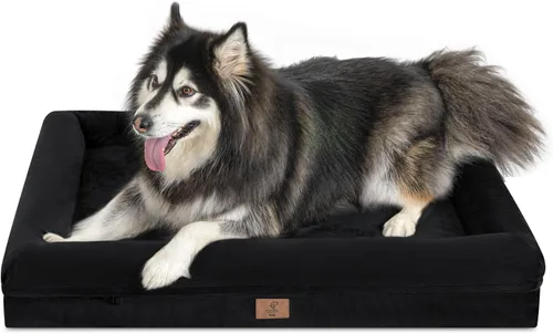 Vista 27 de Cama ortopédica grande para perros, cama impermeable para perros con funda extraíble, sofá suave para mascotas con 4 lados extraíbles y base