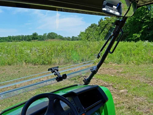 Vista 5 de SuperATV Parabrisas Abatible 3 en 1 de Servicio Pesado Resistente a Rayones Compatible con Modelos John Deere Gator HPX y XUV Se Puede Configurar
