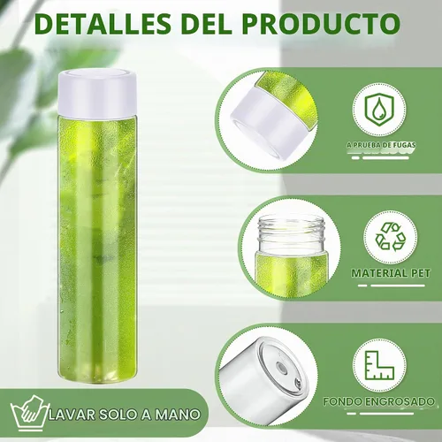 Vista 3 de Zhehao 24 botellas sensoriales vacías con tapas, botellas de agua