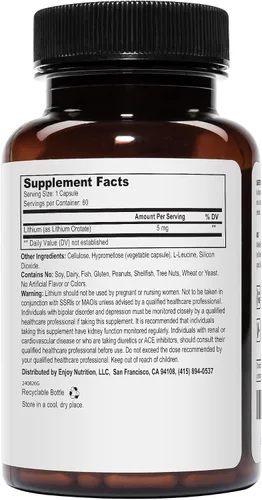 Vista 2 de Orotato de litio - 5 mg de litio elemental, 60 cápsulas vegetarianas (paquete de 2)