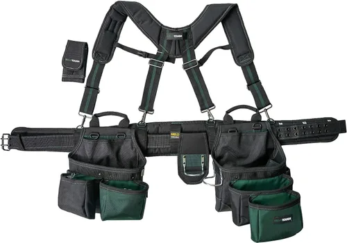 Vista 10 de MELOTOUGH Pro Framer's Sistema Combinado Delantal Bolsa de Herramientas Cinturón de Herramientas con Tirantes Constructor Resistente Carpintero