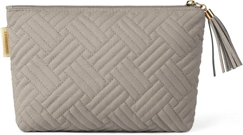 Vista 9 de BAGSMART Pequeña bolsa de maquillaje, neceser portátil esponjoso con cierre de cremallera con encanto, organizador de viaje resistente al agua