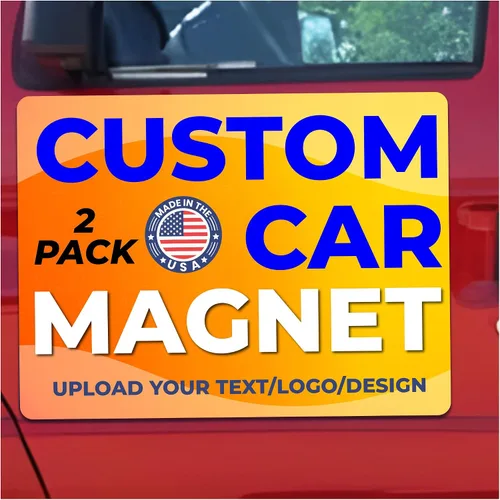 Vista 13 de Imán personalizado para automóvil de 12" x 18" 30 mil - Paquete de 2 imanes de negocios para vehículos y camiones - Letrero magnético personalizado