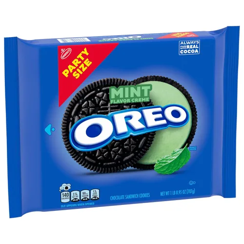 Vista 30 de OREO REESE'S Galletas sándwich de chocolate con crema de maní, 12.35 onzas (paquete de 2)