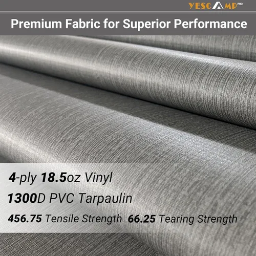 Vista 3 de YESCAMP Tela de repuesto para toldo de autocaravana, resistente a la intemperie, de 4 capas, vinilo de 18.5oz para toldo de camper - Toldo universal