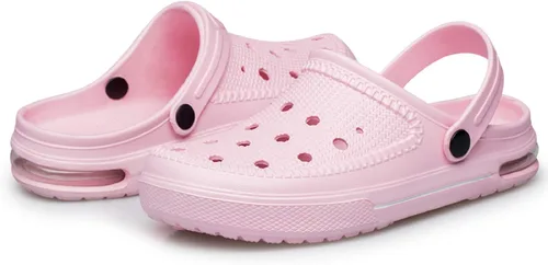 Vista 13 de SILLENORTH Zuecos unisex para jardín, zapatos de agua, zapatos de playa, sandalias con cojín de aire, ligeras, cómodas