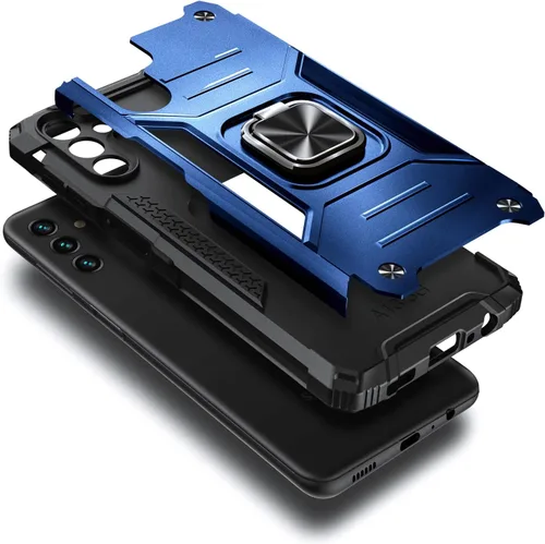 Vista 3 de NZND Funda para Samsung Galaxy A14 5G con protector de pantalla de vidrio templado (cobertura máxima), [grado militar] protector de cuerpo completo
