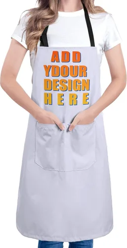 Vista 8 de Apron for Women with 2 Pockets Waterproof Bib for Kitchen Cooking Restaurant BBQ Painting Crafting Salon Nails