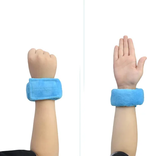 Vista 4 de Paquete de 2 pulseras sensoriales con peso de entrada de presión profunda para niños con SPD TDAH y autismo que ayudan a desarrollar fuerza