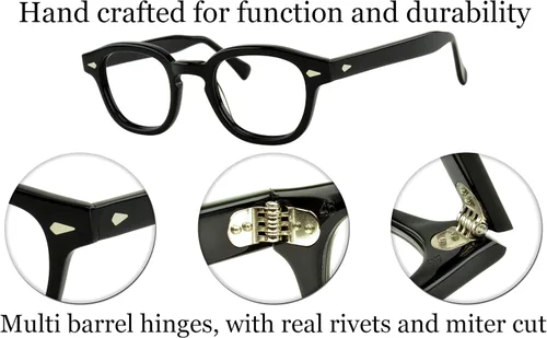 Vista 6 de Verona Love Non Prescription Eyeglasses Frame High End Fashion Eye Wear Clear Vintage Style Glasses Frames For Men and Women VLV46 C001
