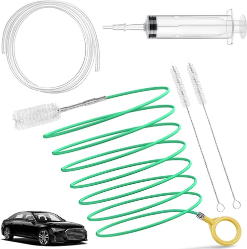 Vista 10 de Herramienta Mejorada de Limpieza de Drenaje de Techo Solar Automático, Cepillo de Drenaje Flexible de 78 Pulgadas, Limpiadores de Tubería Larga