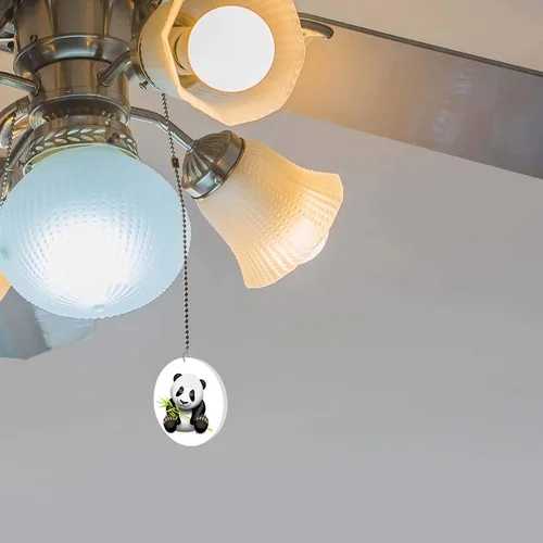 Vista 2 de El Panda de bambú Ventilador de porcelana/luz Pull