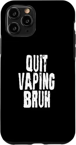 Vista 10 de iPhone 14 Quit Vaping Bruh Funny Anti Vaping Anti Vape Concientización Caso