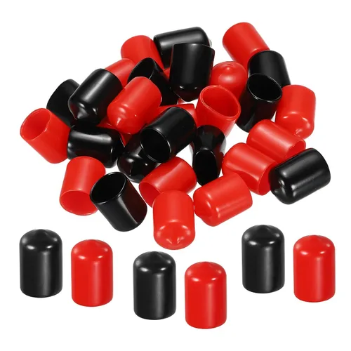Vista 7 de MECCANIXITY 50 unids tapas de goma Surtido de 0.079 in PVC vinilo tornillo rosca protector para tornillo tornillo negro rojo