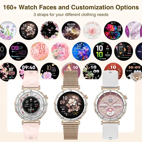 Vista 4 de Smart Watches for Women (Answer/Make Calls),1.19" AMOLED Slim Smartwatch with Heart Rate/Sleep Monitor,120+ Sport Modes Fitness Tracker with Rose