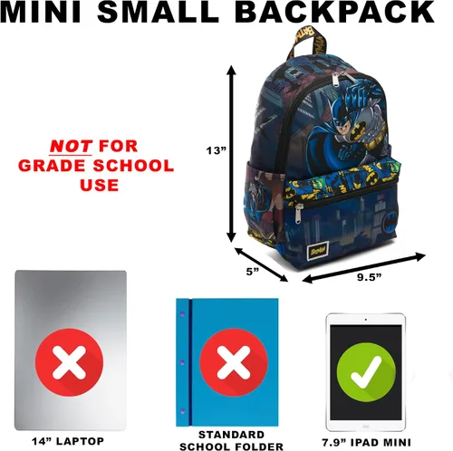 Vista 2 de Wondapop Batman KaPow - Mini mochila de nailon de lujo de 13 pulgadas