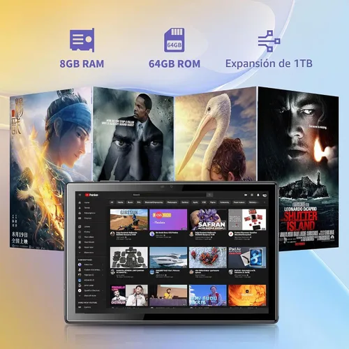 Vista 2 de BYYBUO Tablet 10.1 pulgadas Android 15 Tabletas, 8GB RAM+64GB ROM