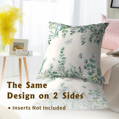 Vista 61 de Giwawa Juego de 2 fundas de almohada decorativas con diseño floral de girasol de 16 x 16 pulgadas, fundas de cojín decorativas para el hogar, sofá