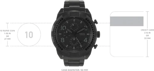 Vista 3 de Fossil Bronson Reloj casual de cuarzo para hombre con correa de acero inoxidable o cuero Reloj cronógrafo Bronson