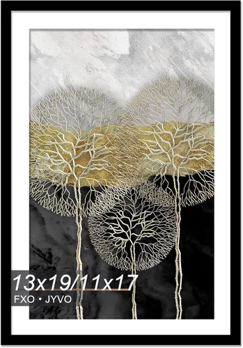 Vista 104 de Fxojyvo Marco de Fotos de 4x6, Muestra Foto de 3.5x5 con Paspartú o 4 x 6 Sin Paspartú, Liviano y de Alta Transparencia Marco de 4 por 6 para Pared