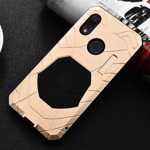 Vista 2 de DAYJOY Funda de aluminio compatible con Xiaomi Redmi Note 7/7 Pro, material de metal de alta calidad + silicona, a prueba de golpes, a prueba