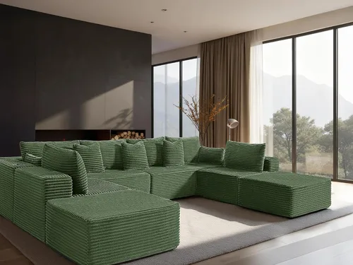 Vista 78 de Sofá modular de gran tamaño de 108 pulgadas, cómodo sofá deshuesado en forma de U para sala de estar, asientos extra profundos, sin montaje, sofá