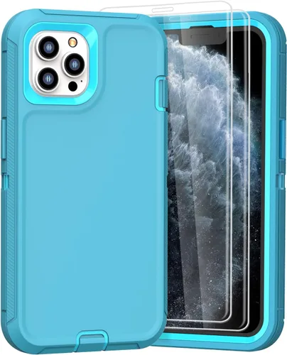 Vista 14 de Funda diseñada para iPhone 11 Pro Max [protección resistente 3 en 1 de cuerpo completo] con 2 protectores de pantalla, funda protectora resistente
