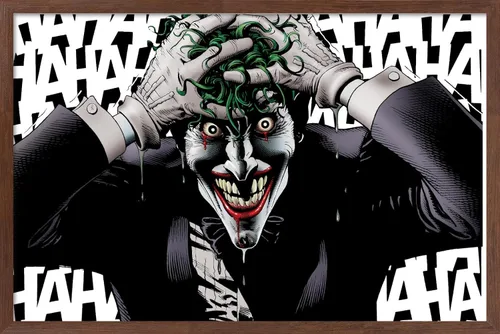 Vista 15 de Trends International DC Comics The Joker - Póster de pared loco, 14.725 x 22.375 pulgadas, versión enmarcada de madera de granero