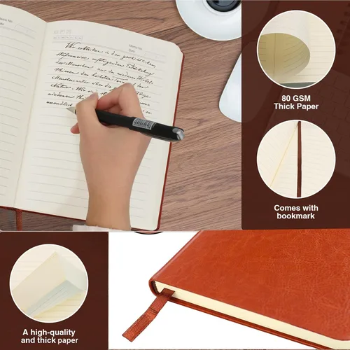 Vista 4 de Cuaderno de cuero con definición de ingeniero de regalo para ingeniero, nuevo regalo para pasador con licencia, regalo para estudiantes