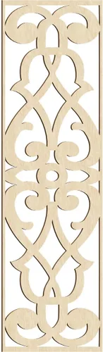 Vista 164 de 9 3/8"W x 24 3/8"H x 1/4"T Bellaire Decorativos Paneles de pared de madera calado, abedul