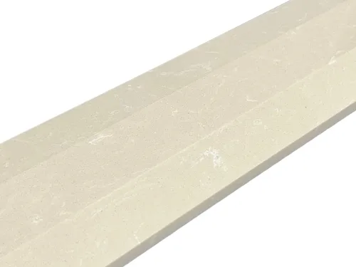 Vista 4 de Umbral de mármol doble Hollywood para transición de piso (beige, 4 x 36 pulgadas)