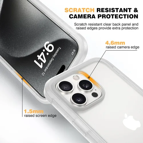 Vista 74 de DIACLARA - Funda transparente compatible con iPhone XR 6.1 pulgadas 2018