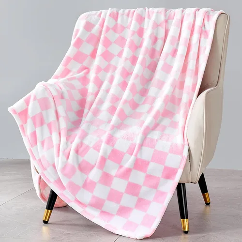 Vista 14 de Edenleaf - Manta de forro polar a cuadros negros para sofá, cálida decoración del hogar Ultra Soft Cozy Fuzzy Blanket for Bed Sofa, Fluffy