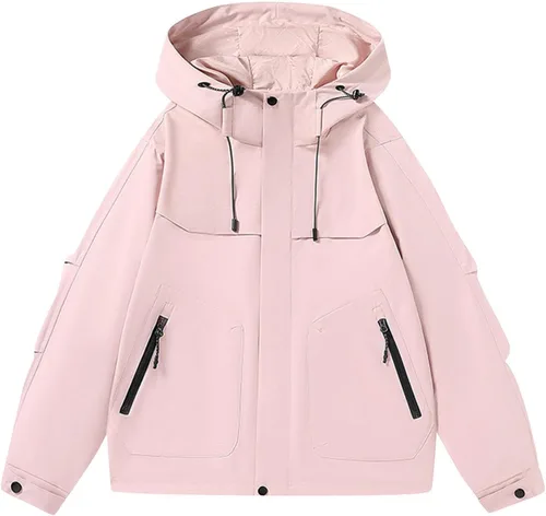 Vista 11 de Chaqueta impermeable con capucha para hombre, senderismo, camping, esquí, snowboard, cortavientos, ligera, otoño e invierno