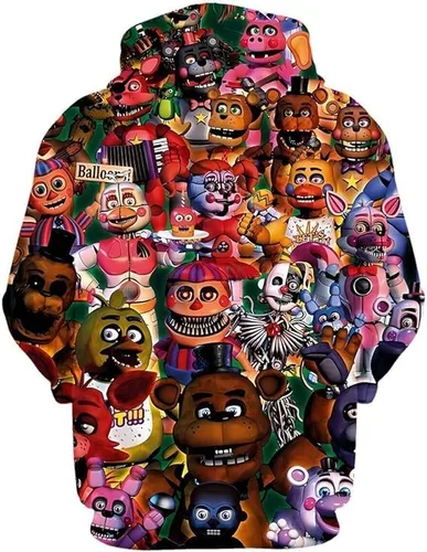 Vista 2 de Novedosa sudadera con capucha casual unisex de manga larga con bolsillo