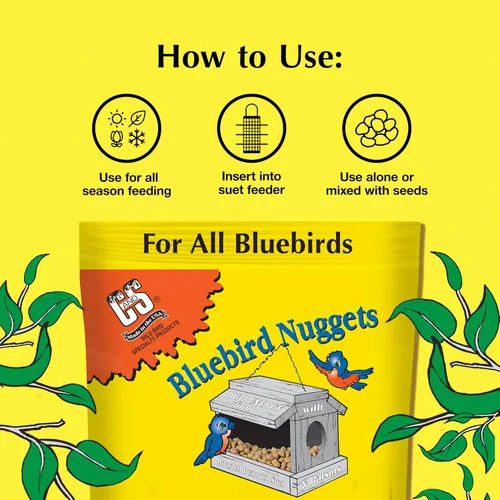 Vista 7 de C&S Pepitas de Sebo Azul para Aves Silvestres Mega Caja, 8 Libras