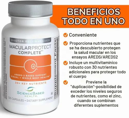 Vista 2 de ScienceBased Health MacularProtect Complete AREDS 2 + Multivitamínico, 120