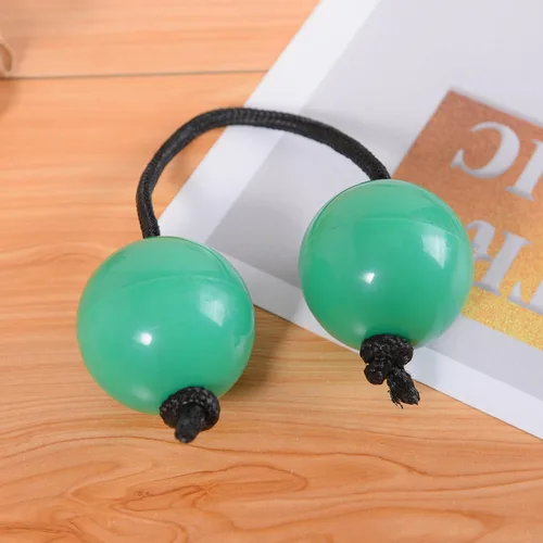 Vista 5 de MGTECH Paquete de 2 bolas agitadoras Asalato Kashaka, instrumento de ritmo tradicional africano Aslatua, verde