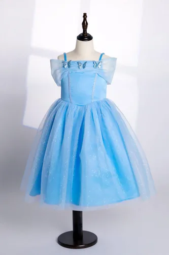 Vista 6 de Disfraces de princesa Cenicienta a juego para niñas y muñecas